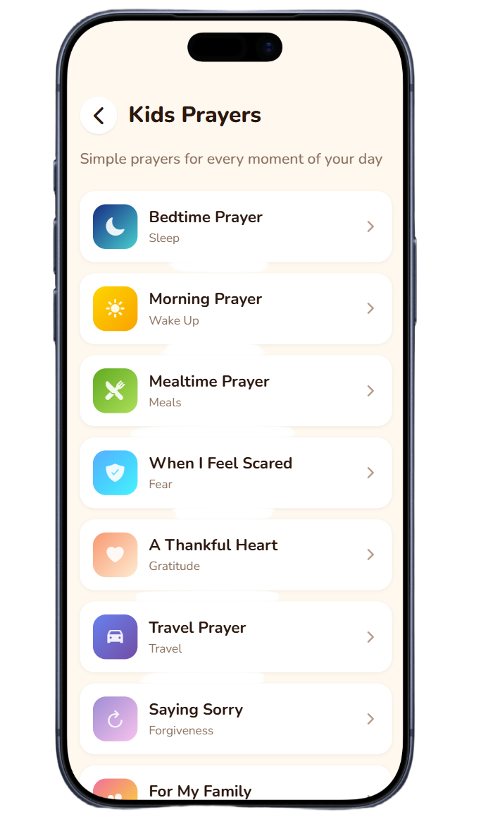 Prayers screen