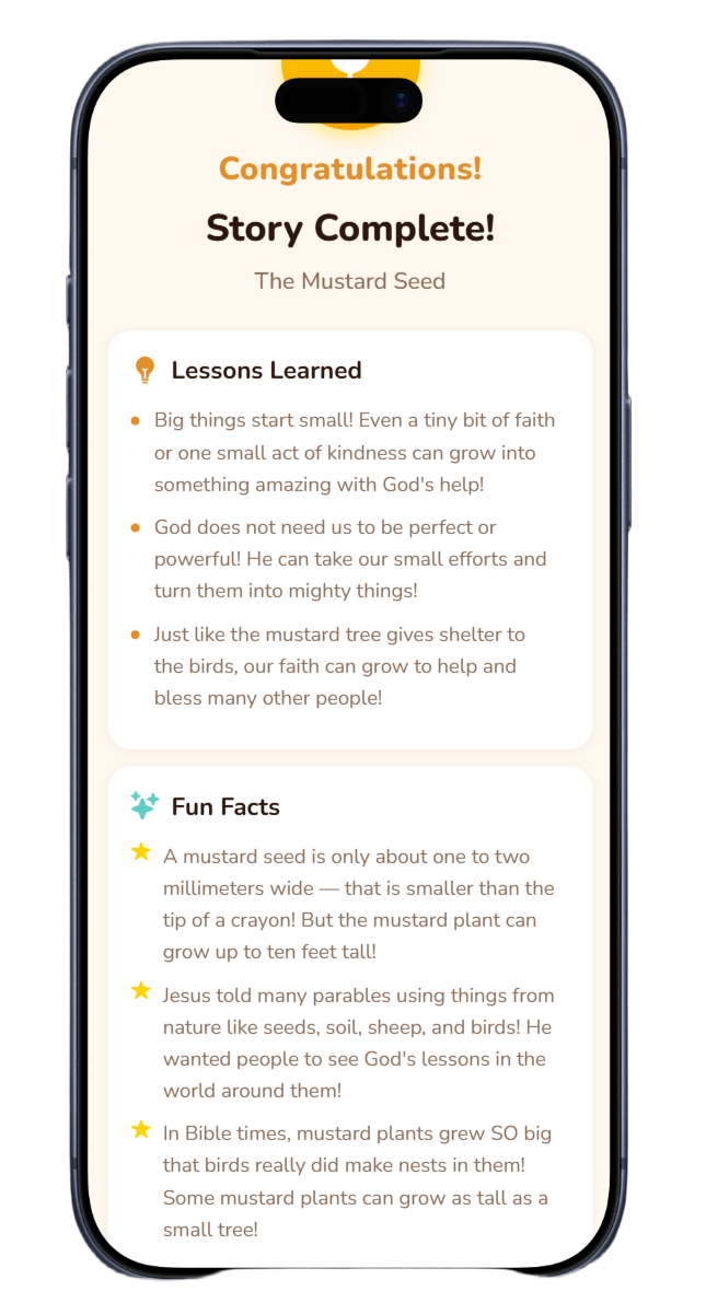 Story complete with lessons learned